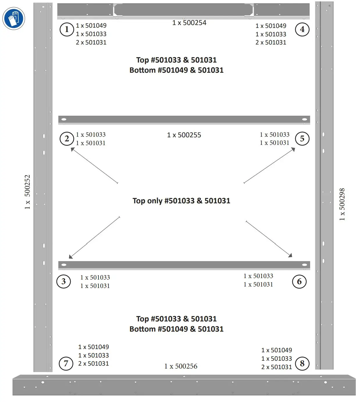 Westbrook 4′ x 8′ Galvanized Kit Trailers User Manual - Figure 2b
