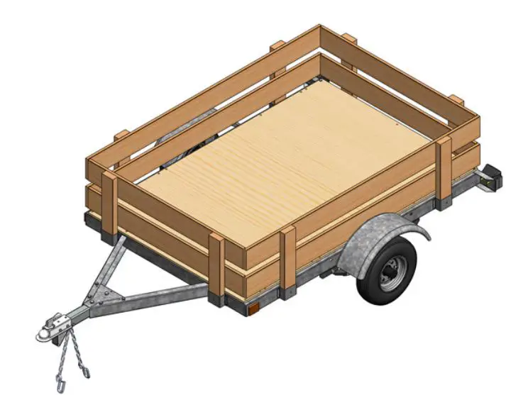 Westbrook 4′ x 8′ Galvanized Kit Trailers User Manual - Cut List - Wood Plank