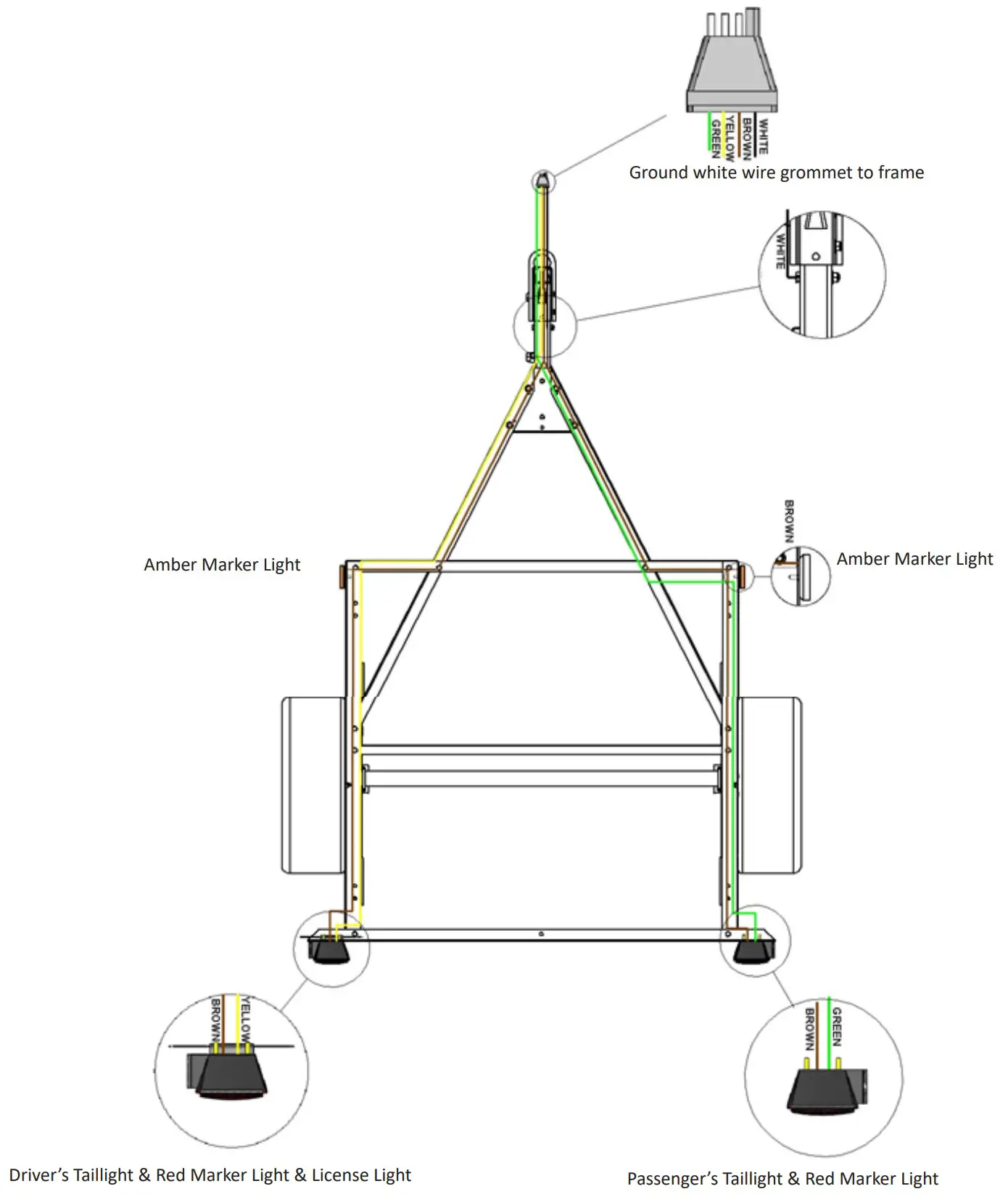 Westbrook 4′ x 8′ Galvanized Kit Trailers User Manual - Wiring Diagram