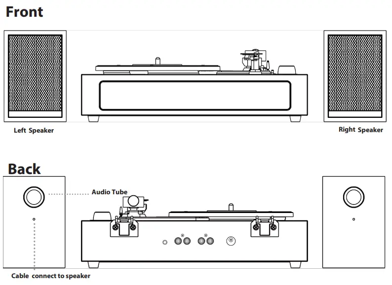 TANLANIN-TE-2028WT-Bluetooth-Record-Player-for-Vinyl-with-External-Speaker-fig-4