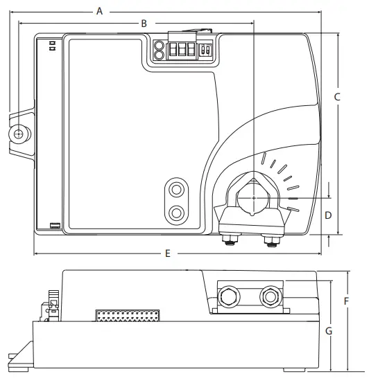 Titus BAC 8007 Alpha Dual Duct VAV Controller -DIMENSIONS