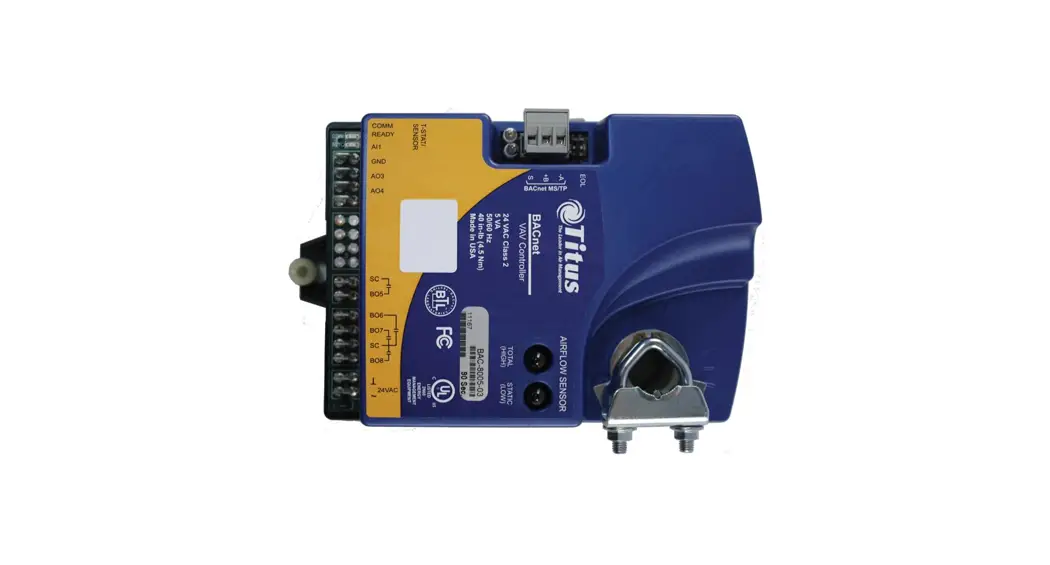 Titus Bac-8007 Alpha Dual Duct Vav Controller Instruction Manual Titus Bac-8007 Alpha Dual Duct Vav Controller Instruction Manual