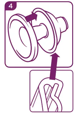 Tommee Tippee Made for Me Double Electric Breast Pump #1162 - Putting your pump together 4