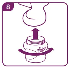 Tommee Tippee Made for Me Double Electric Breast Pump #1162 - Putting your pump together 8