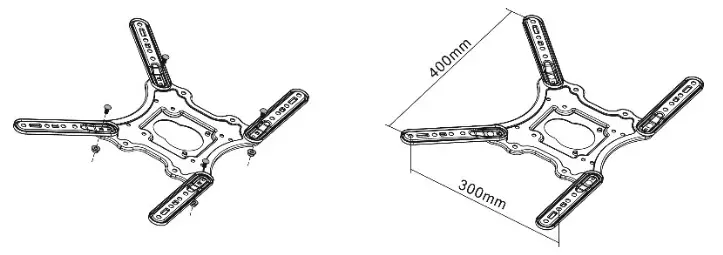 DIGITUS DA-90377 23 inch - 55 inch Universal Full Motion TV Wall Mount Bracket - Mounting Instructions 11
