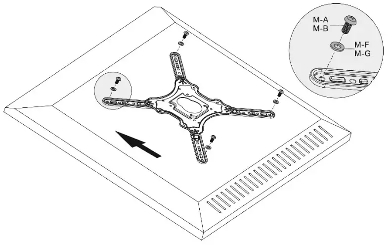 DIGITUS DA-90377 23 inch - 55 inch Universal Full Motion TV Wall Mount Bracket - Mounting Instructions 14