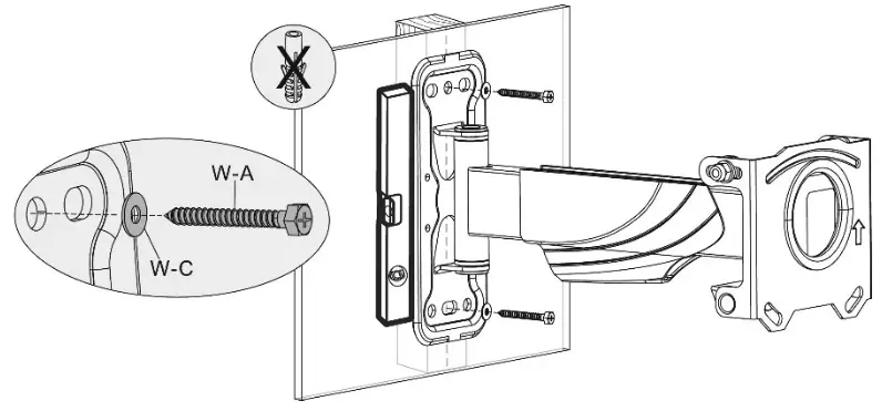 DIGITUS DA-90377 23 inch - 55 inch Universal Full Motion TV Wall Mount Bracket - Mounting Instructions 3