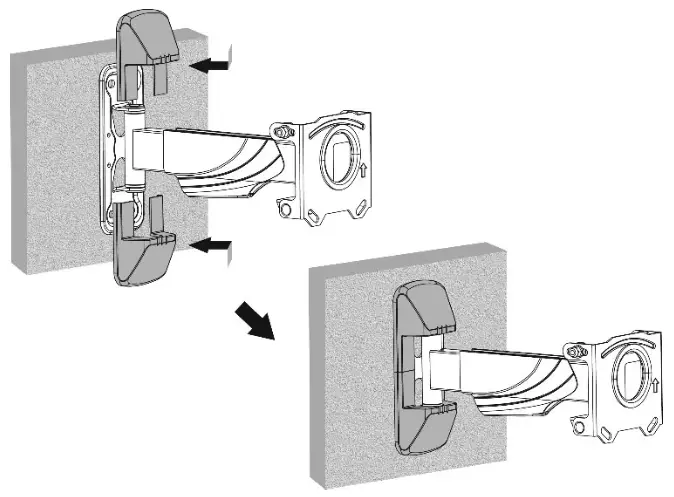 DIGITUS DA-90377 23 inch - 55 inch Universal Full Motion TV Wall Mount Bracket - Mounting Instructions 9