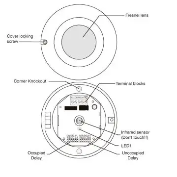 Network Thermostat NT-OSC HVAC Occupancy Sensor fig1
