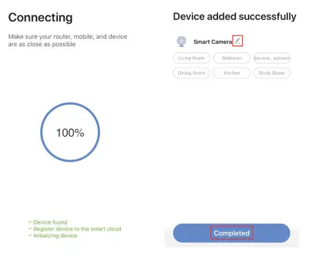MEARI Speed 9S Home Security Camera For Baby Monitor- Connecting