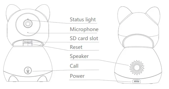 MEARI Speed 9S Home Security Camera For Baby Monitor- Description