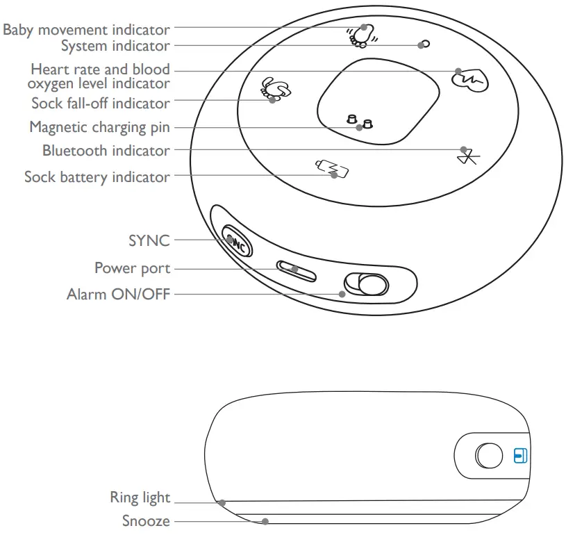 T8340 Eufycare Baby Smart Sock Kit - Baby Sock Base