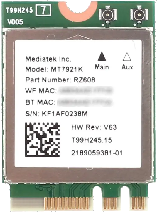 MEDIATEK MT7921K Wireless LAN Driver