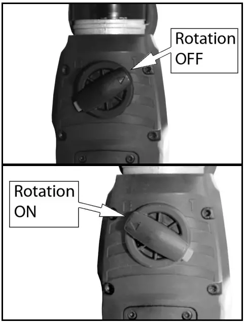Clarke CON1200RD Rotary Hammer Drill - ROTATION ON