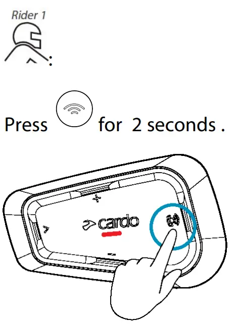 cardo Spirit Bluetooth 52 Intercom - Tap Volume 12