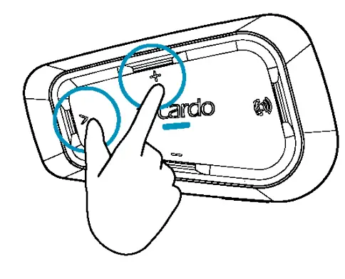 cardo Spirit Bluetooth 52 Intercom - Tap Volume 13