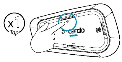 cardo Spirit Bluetooth 52 Intercom - Tap Volume
