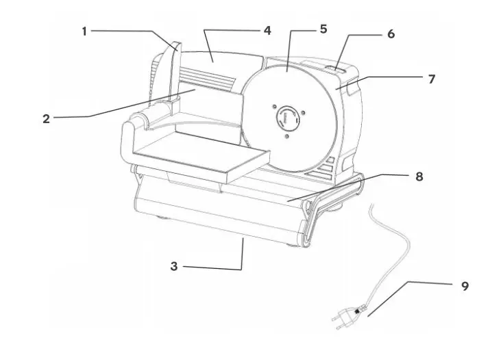 kogan KAMEATSLICB Electric Deli Meat and Food Slicer User Guide - Product Overview