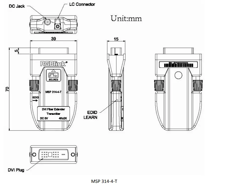 RGBlink MSP314-4 Compact 4K 30 DVI Extender Set fig3
