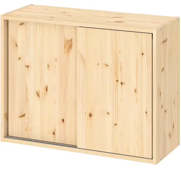 IKEA 004.943.94 IVAR Cabinet With Sliding Doors Pine