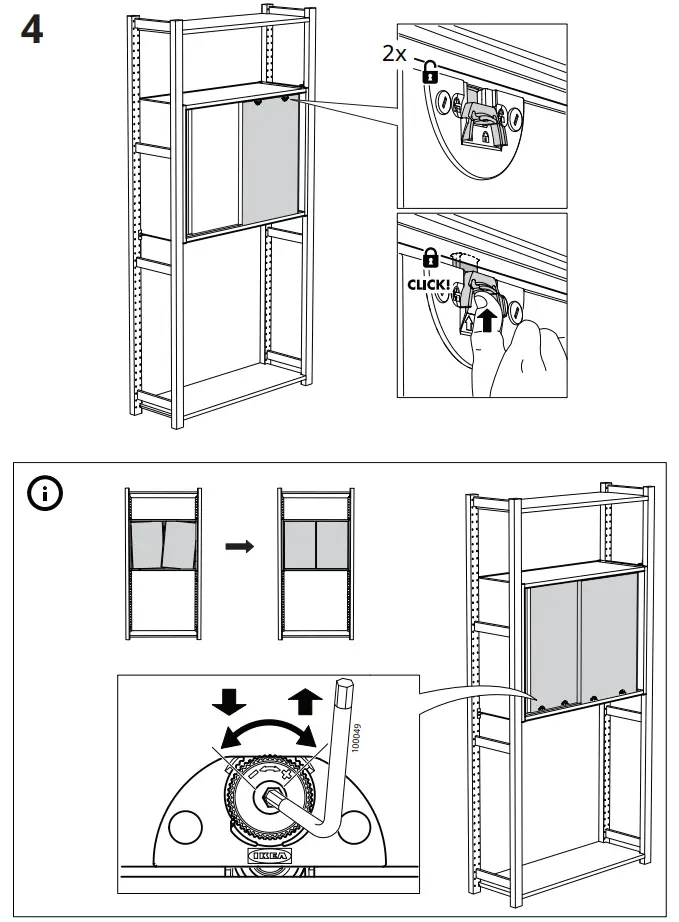 IKEA 004.943.94 IVAR Cabinet With Sliding Doors Pine fig22