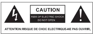 coocaa 70S5G 50 Inch LED TV User Guide - Caution Risk of Electric Shock