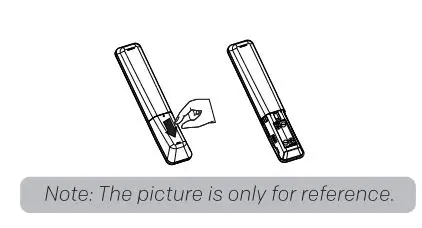 coocaa 70S5G 50 Inch LED TV User Guide - Install remote Control Batteries