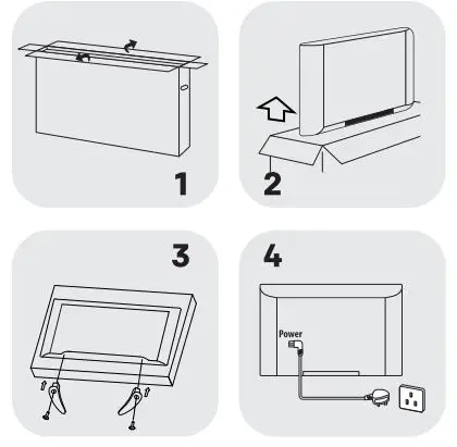 coocaa 70S5G 50 Inch LED TV User Guide - Unpacking and Installation