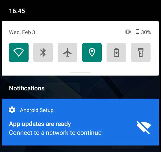 FIG 5 QUICK NOTIFICATION PANEL