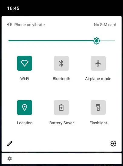 FIG 6 QUICK NOTIFICATION PANEL