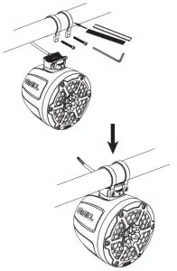 FIG 9 BEGINNING MOUNTING (MAST CLAMP INSTALL)
