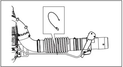 Husqvarna 350BT Leaf Blower User Manual - Attach the cable to the flexible
