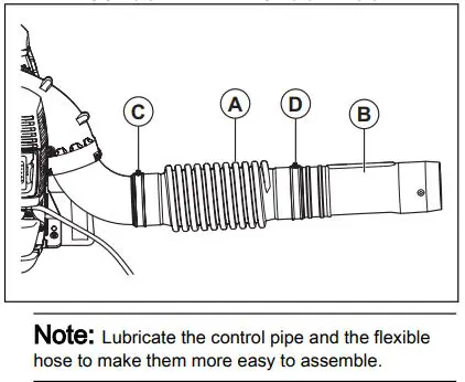 Husqvarna 350BT Leaf Blower User Manual - Attach the flexible hose