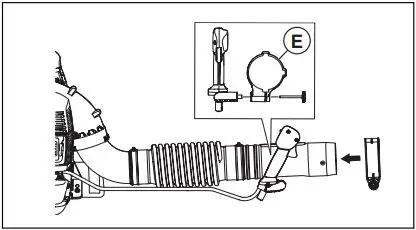 Husqvarna 350BT Leaf Blower User Manual - Attach the handle holder