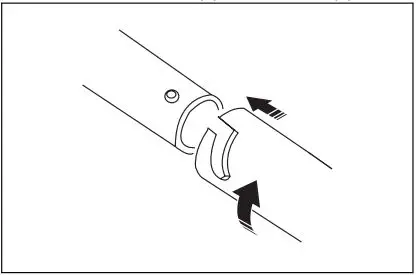 Husqvarna 350BT Leaf Blower User Manual - Attach the intermediate pipe to the control pipe