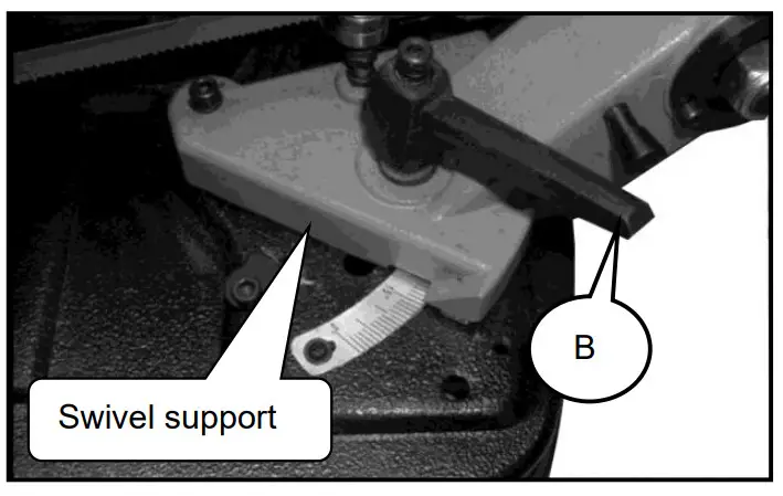 KLUTCH 101670 Metal Cutting Band Saw - Cutting angle adjustment