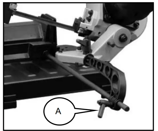KLUTCH 101670 Metal Cutting Band Saw - Positioning the work stop