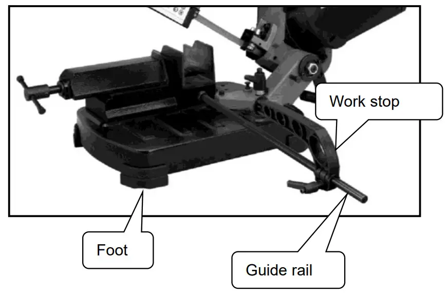 KLUTCH 101670 Metal Cutting Band Saw - guide rail