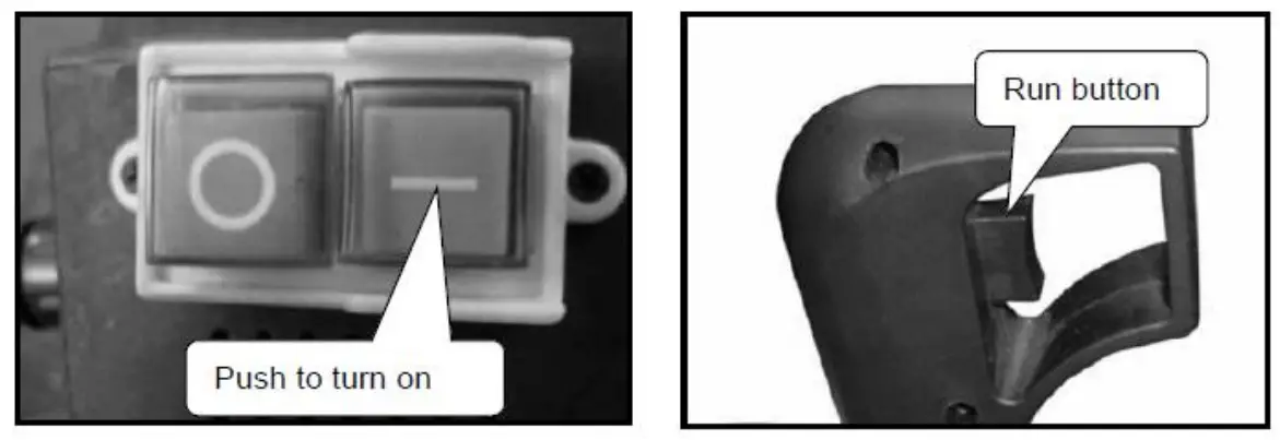 KLUTCH 101670 Metal Cutting Band Saw - press the run button