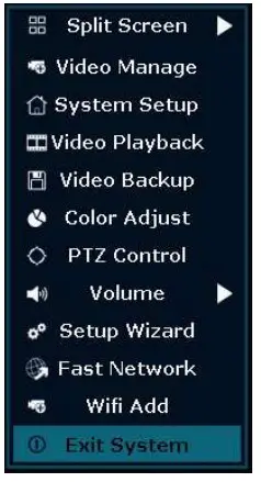 JouSecu NVR Wireless Security Camera System - menu