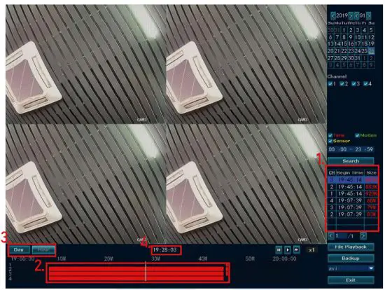 JouSecu NVR Wireless Security Camera System - video playback