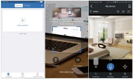 JouSecu NVR Wireless Security Camera System - view on mobile