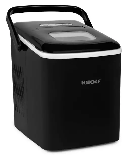 IGLOO IGLICEB26HNBK Automatic 26-Pound Ice Maker with Carry Handle FIG 1