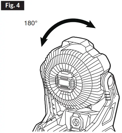 FLEX FX5471 24V Jobsite Fan - PIVOTING