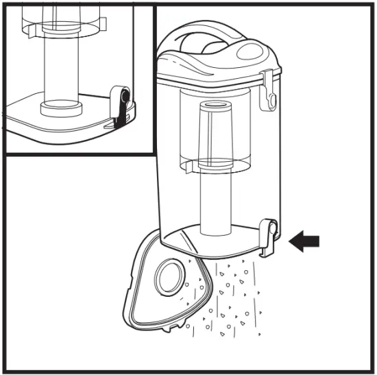 EMPTYING THE DUST CUP