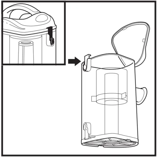 EMPTYING THE DUST CUP