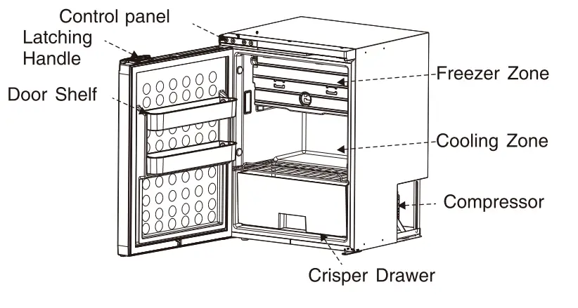 BRASS MONKEY GH 1676 65L 12V 24V Fridge with Freezer Zone-fig2
