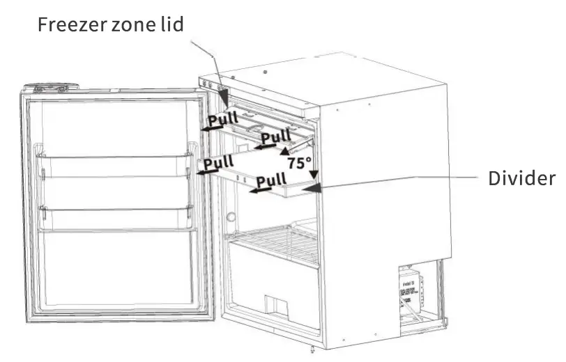 BRASS MONKEY GH 1676 65L 12V 24V Fridge with Freezer Zone-fig7