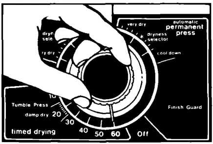 Whirlpool LE7800XM Automatic Dryer User - Select a cycle