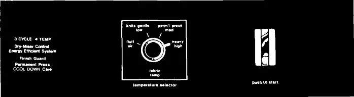 Whirlpool LE7800XM Automatic Dryer User - Selecting a cycle 2